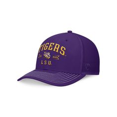 Elevate your collection of LSU Tigers headwear with this Carson Trucker adjustable hat from Top of the World. It features embroidered team graphics on the front crown and breathable mesh for added all-day comfort. This cap's snap closure ensures you get a perfect fit, making this an essential pickup for any LSU Tigers fan.Elevate your collection of LSU Tigers headwear with this Carson Trucker adjustable hat from Top of the World. It features embroidered team graphics on the front crown and breathable mesh for added all-day comfort. This cap's snap closure ensures you get a perfect fit, making this an essential pickup for any LSU Tigers fan.PRODUCT FEATURESBrand: Top of the WorldStructured fitOfficially licensedCurved billMaterial: 100% Cotton TwillMesh mid and rear panelsOne size fits most Lsu Tigers, Top Of The World, Adjustable Hat, Christmas List, Tigers, Snap Closure, Accessories Hats, Perfect Fit, Mens Accessories