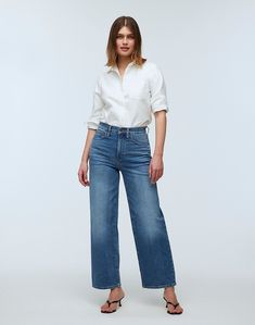 Madewell Wide Leg Jeans, Vintage Flare, Madewell Jeans, Denim Details, Colored Jeans, Wide Leg Jeans, Leg Jeans, Wide Leg Pants, Madewell