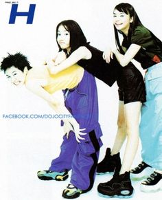 two girls and one boy are posing for the cover of h's facebook ad