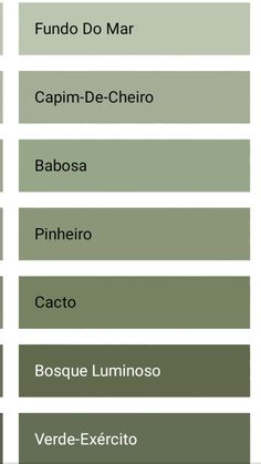 some green paint colors are shown in the same color scheme, and each one has different names