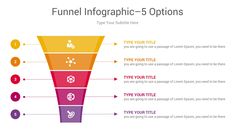 a funnel diagram with five options