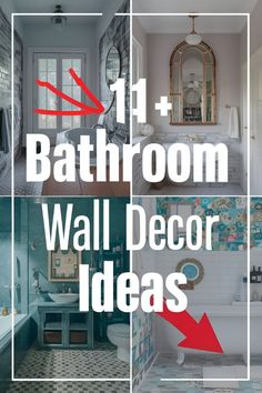 bathroom wall decor ideas with text overlay