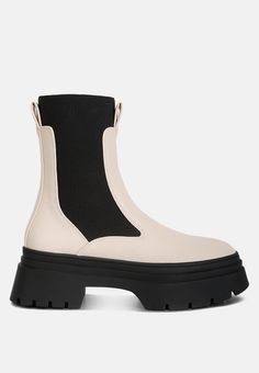 Chunky Chelsea Boots, Botas Chelsea, Fashion Bottoms, Faux Leather Boots, Platform Heels Chunky, Platform Heel, Kids Swimwear, Chunky Platform, Chunky Boots