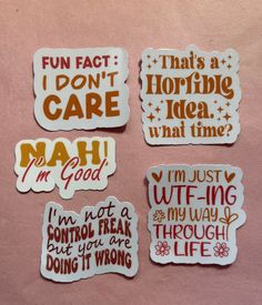 "ALL stickers are printed in house on commercial grade materials.  Stickers are 2\"   1-3 Business day TAT  BUNDLES come with 10 stickers 2 of each design shown" Unique Stickers, Sticker Bundle, Best Funny Jokes, Book Nerd Problems