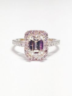 2.00CT Diamond Emerald Cut Halo Engagement Ring by FineJewlers