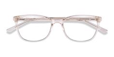 Clear Beige horn eyeglasses available in variety of colors to match any outfit. These stylish full-rim, small sized acetate eyeglasses include free single-vision prescription lenses, a case and a cleaning cloth. Glasses Frames For Women Transparent, Clear Rimmed Glasses, Transparent Eyeglasses, Clear Brown Glasses, Transparent Frames Eyeglasses, Glasses Frames Trendy, Clear Eyes, Eyeglasses Frames For Women, Stylish Eyeglasses