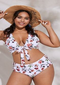 The Emes Shop bikini is detailed with a plunge v ineckline. thick tank straps. center front bust ribbon tie. and low open back. Features matching high waisted. mini side cut out full coverage bikini bottoms. This summery swimsuit is the perfect chic look for your next relaxing beach day. Finish off the look with a straw beach hat. and your favorite pair of sunnies.MATERIAL:82%Polyester. 18% Spandex MEASUREMENTS:1X : 14W-16W Waist: 37-39 in Chest: 43-45 in Hips: 46-48 in 2X : 16W-18W Waist: 39... Ribbon Tying, Eatonton Georgia, Straw Beach Hat, Relaxing Beach, Straw Hat Beach, Side Cuts, Beach Hat, Ribbon Tie, Tankini