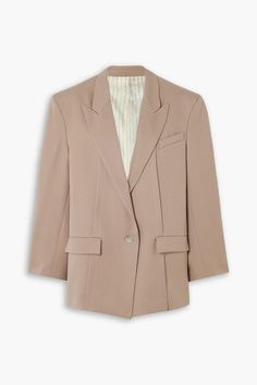 The Attico, Blazer Beige, Blazers For Women, Shoulder Pads, Blazer Suit, Wide Leg Pants, Fitness Models, Loose Fitting, In Italy