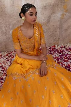 Shop for Smriti by Anju Agarwal Yellow Blouse- Silk Ojasvi Embroidered Lehenga Set for Women Online at Aza Fashions Yellow Organza Sharara For Navratri, Yellow Organza Sharara For Eid, Bollywood Style Yellow Organza Sharara, Diwali Yellow Organza Anarkali Set, Yellow Organza Choli For Festivals, Festive Yellow Organza Set, Yellow Organza Sharara With Pallu, Yellow Organza Anarkali Set With Traditional Drape, Yellow Organza Anarkali Set For Navratri