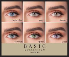 Daily Eye Makeup, Eye Lens Colour, Makeup Looks Tutorial, Contact Lens, Colored Contacts, Tan Skin, Character Creation, Makeup Kit, Contact Lenses