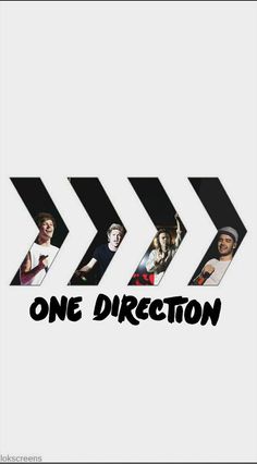 the movie poster for one direction is shown in black and white, with red lettering