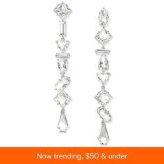 in stock Chic Silver Linear Earrings For Wedding, Modern Crystal Earrings For Evening, Chic Silver Linear Earrings For Formal Occasions, Chic Silver Bridal Earrings For Formal Occasions, Modern Crystal Earrings For Formal Occasions, Modern Crystal Earrings For Formal Events, Diamond Chandelier Earrings For Evening, Silver Chic Chandelier Earrings For Formal Occasions, Silver Chic Chandelier Earrings For Formal Events