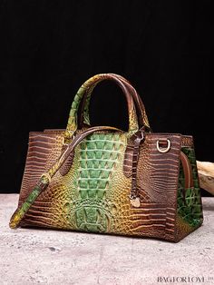 BagForLove - Crocodile Embossed Ombre Handbag: Versatile Womens Shoulder Bag with Adjustable Strap Product Description Color Multicolor Strap Type Adjustable Style Fashionable Bag Size Small Type Top Handle Bag Closure Type Zipper Material PU Leather Coating 100% Polyurethane Composition 100% Polyurethane Size Chart INCH CM Bag Length Bag Width Bag Height Handle Height Strap Length 11.8 inch 6.7 inch 7.9 inch 4.3 inch 41.3 inch Bag Length Bag Width Bag Height Handle Height Strap Length 30 cm 17 cm 20 cm 11 cm 105 cm Details Pictures Similar Products h2 { text-align: center; } /* æ¢è¡ */ li{ white-space: normal; word-break: break-all; word-wrap: break-word; } .red-box { width: 100%; display: flex; flex-direction: row; flex-wrap: wrap; justify-content: center; } .red-box > div { width: 190 Green Leather Satchel With Crocodile Pattern, Green Crocodile Pattern Top Handle Satchel, Top Handle Shoulder Bag With Crocodile Pattern, Rectangular Shoulder Bag With Crocodile Pattern, Everyday Use Top Handle Shoulder Bag With Crocodile Pattern, Everyday Crocodile Pattern Shoulder Bag With Top Handle, Casual Leather Shoulder Bag With Crocodile Pattern, Everyday Use Crocodile Pattern Top Handle Shoulder Bag, Rectangular Crocodile Pattern Shoulder Bag