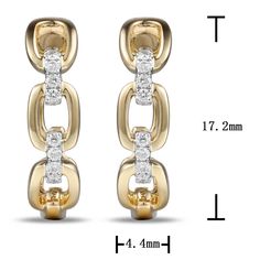 Indulge in the luxury and elegance of our 0.10ct tw diamond and gold link oval hoop earrings. The sparkling diamonds and finely crafted gold links come together to create a stunning and timeless accessory. Everyday wear sophistication with these earrings. Metal: 18K Yellow GoldDiamond Shape: 16 Round Brilliant cuts Diamond Carat Weight: 0.10ct t.w.Setting Type: ProngFinish Type: High PolishDimensions: L: 17.2mm x W: 4.4mm Necklace Guide, Diamond Initial Necklace, Oval Hoop Earrings, Jewelry Appraisal, Bridal Engagement Rings, Gold Link, Earrings Metal, Jewelry Rings Diamond, Colored Gems