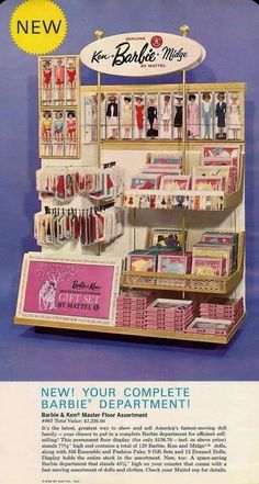 an advertisement for barbie's new doll store