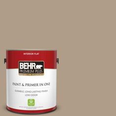 a white paint can with the words behr premium plus ultra on it's side