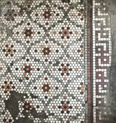 two tiled floors with different patterns on them