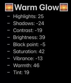 the warning sign for warm glow is shown in this screenshote image, which shows that it's important to keep your eyes protected from sun glares