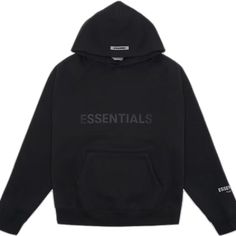 Fear Of God Sweater, Essential Fear Of God, Black Quarter Zip, Cream Hoodie, Velvet Sweatshirt, Mock Neck Sweatshirt, Fear Of God Essentials, Black On Black, Fear Of God