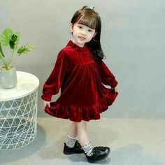 Cute Ruffled Winter Dresses, Long Sleeve Ruffled Dress For School, Cute Winter Dress For School, Cute Ruffled Holiday Party Dress, Cute Ruffle Holiday Party Dress, Long Sleeve Holiday Dress With Ruffles For Winter, Cute Ruffled Holiday Dress For Dress-up, Winter Dress-up Ruffle Dress, Winter Holiday Party Dress With Ruffles