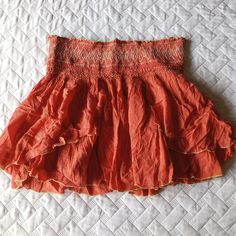 Never Worn Out, Ordered And Was A Little Too Big For Me. Super Cute Ruffle Skirt, Beadwork And Embroidery Around Waist, Stretchy Waist And Super Flowy Bottom. Texture And Patterns Galore But Still Looks Simple And Classic. Boho Gypsy Music Festivals Summer Layers Short Boho Skirt, Beach Stretch Mini Skirt With Ruffles, Beach Mini Skirt With Ruffles And Stretch, Beach Skirt With Ruffles And Stretch Fit, Beach Skirt With Ruffles And Stretch, Beach Skirt With Stretch And Ruffles, Orange Ruffled Tiered Skirt Bottoms, Orange Ruffled Flowy Skirt, Orange Ruffled Skirt For Spring