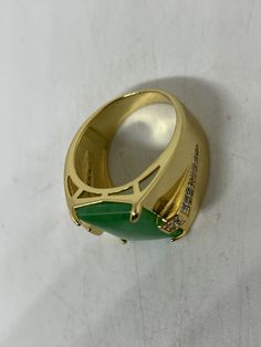 Vintage Lucky Green Nephrite Jade ring Large green nephrite jade Ornate gold finished White bronze Vintage ring, does not tarnish, NOT sterling Size 8, 8.25, 9.5 or 10 My jeweler can custom re size for a $10-$20 fee All rings are shipped free in the US in a nice gift box. Check out our over a THOUSAND great reviews Engraving is $4 per letter and is not always perfect depending on the piece. It can take a few days if the jeweler is busy. This is payable to Paypal Judithsltd@gmail.com Heirloom Green Jade Rings, Vintage Round Jade Rings, Heirloom Green Jade Jewelry, Classic Jade Rings With Polished Finish, Vintage Jade Jewelry Hand-strung, Lucky Green, Nephrite Jade, Golden Ring, Jade Ring