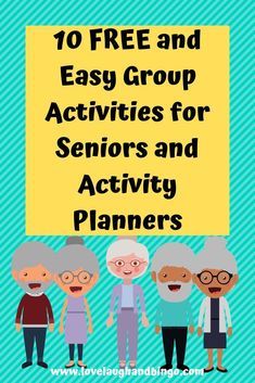 the words 10 free and easy group activities for seniors and activity plannerers are shown