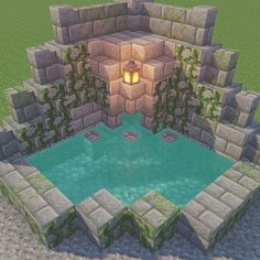 Chalet Minecraft, Minecraft Fountain, Construction Minecraft, Case Minecraft, Minecraft Decoration, Rumah Minecraft Sederhana, Pagoda Garden, Minecraft World, Minecraft Interior