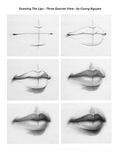 an instagram page showing how to draw lips