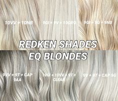 Redken recipes for blonde hair blonde toner formulas Redken Butter Blonde Formula, Bright Blonde Redken Shades Formula, Blonde Toner Formulas, Redken Blonde Toner Formula, T14 Toner Before And After, Mushroom Blonde Hair Color Formula, Redkin Eq Shades Formulas, Blonde Toner Shades, Redken Shades Eq Formulas Blondes