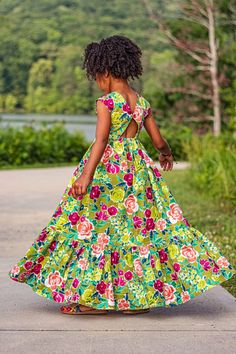 Girls Maxi Dress Pattern, Kids African Dresses, Girls African Dresses, Skirts To Sew, Girls Dress Design, Tiered Dress Pattern, African Dress Patterns, African Kids Clothes, Girls Dress Pattern