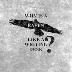 an eagle with the words raven like a writing desk on it's back side