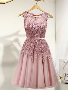 Knee Length Prom Dress, Robes D'occasion, Tulle Party Dress, Mini Prom Dresses, Cute Homecoming Dresses, Party Dress Short