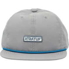 the kratuf hat in grey and blue