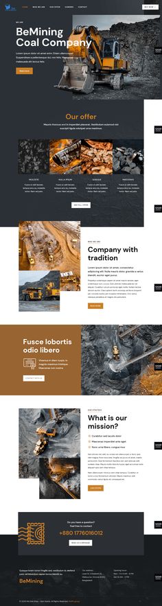 the website design for construction company