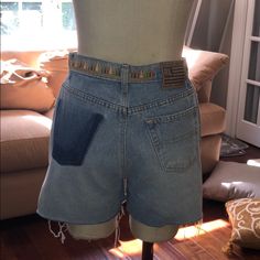 Never Worn But Without Tags High Waisted Shorts. 1 Pocket In Back And 2 Pockets In Front With An Additional Change Pocket. Detail Around Waist And On Sides. Purposeful Threads Hanging From Bottom And Sides. Ralph Lauren Spring Mid-rise Bottoms, Blue Jean Shorts With Built-in Shorts And Short Inseam, Vintage High Rise Blue Shorts, Ralph Lauren Spring Bottoms With Pockets, Casual Ralph Lauren Short-length Bottoms, Ralph Lauren Casual Mid-rise Bottoms, Ralph Lauren Bottoms With Built-in Shorts For Summer, Casual Denim Bottoms By Ralph Lauren, Ralph Lauren Summer Bottoms With Built-in Shorts