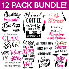 the 12 pack bundle includes lipstick, lashes and more than for each individual item in this package