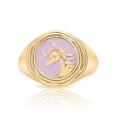 This eye catching vanilla pearl enamel unicorn signet ring is magical update to a vintage inspired signet ring. 14k gold plated brass Lilac enamel Questions about Shipping & Returns? Elizabeth Stone, Signet Ring, Vintage Inspired, Lilac, Vanilla, Gold Plate, Plating, Brass, Ring