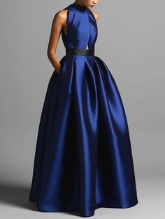 Flare Formal Dress, Navy Blue Gowns Elegant, 50s Style Dresses Formal, Casablanca Theme Party Outfit, Spring Dresses For Wedding Guest Classy, Wedding Guest Formal Dress Summer, After Five Attire For Women Dresses, Velvet Navy Blue Dress, Navy Blue Long Dresses