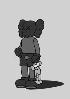 an image of a cartoon character holding a stuffed animal in his arms and looking at the ground