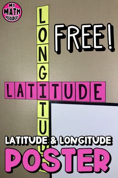 a poster with the words latitude and lonjudge posted on it