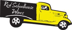 a yellow truck with the words red schoolhouse wines on it