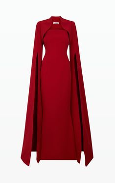 Long Sleeve Red Gown, Collared Formal Dress, Red Formal Dress With Sleeves, Slim Fitted Dress, Classy Red Dresses, Red Classy Aesthetic, Red Dresses Classy Elegant, Beautiful Gowns Classy, Ball Gown Dresses Elegant