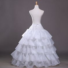 Hemline / Train:Floor Length; Look After Me:Washable; Gender:Women's; What's in the box:Skirt; Types:Petticoat Hoop Skirt,Under Skirt,Crinoline,Slips; Style:Rococo,Victorian; Occasion:Prom,Carnival of Venice,Wedding; Material:Nylon; Age Group:Adults'; Characters:Bride,Bridal; Listing Date:03/13/2023; Length:; Waist:null Can-can Crinoline Petticoat With Tiered Skirt, Can-can Crinoline Tiered Petticoat, Voluminous Crinoline Ball Gown Petticoat, Full Crinoline Skirt For Debutante Ball, Fitted Tiered Petticoat For Wedding, Fitted Tiered Wedding Petticoat, Crinoline Dress For Debutante Ball With Full Skirt, Tiered Wedding Skirt With Attached Cancan, Full Petticoat With Attached Cancan For Debutante Ball