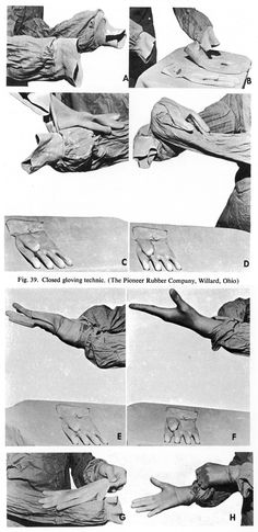 an old black and white photo shows how to stretch out the foot in different positions