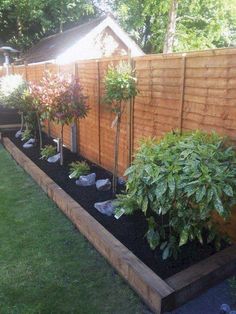 a wooden fence with plants growing in it