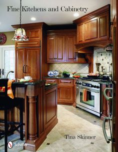 9780764332050 Ornate Kitchen, Rustic Kitchen Backsplash, Narrow Kitchen Remodel, Cherry Wood Kitchens, Brown Kitchen Cabinets, Kitchen Ideals, Rustic Kitchen Cabinets, Interior Decorating Tips, Cherry Cabinets