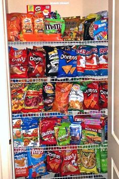 a pantry filled with lots of food and snacks