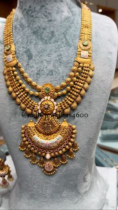 Gold Nackless Design Antique, Darbari Jewellery Gold, Traditional Handmade Gold Bridal Necklace, Jadatar Jewelry, Handmade Brass Bridal Necklace In Temple Jewelry Style, Long Necklace Gold Indian, Traditional Festive Gold Plated Bridal Necklace, Festive Brass Temple Jewelry Bridal Necklace