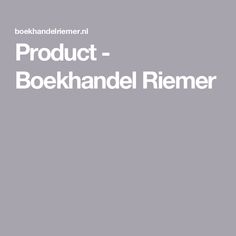 the book cover for product - boekhandel riemer, with an image of